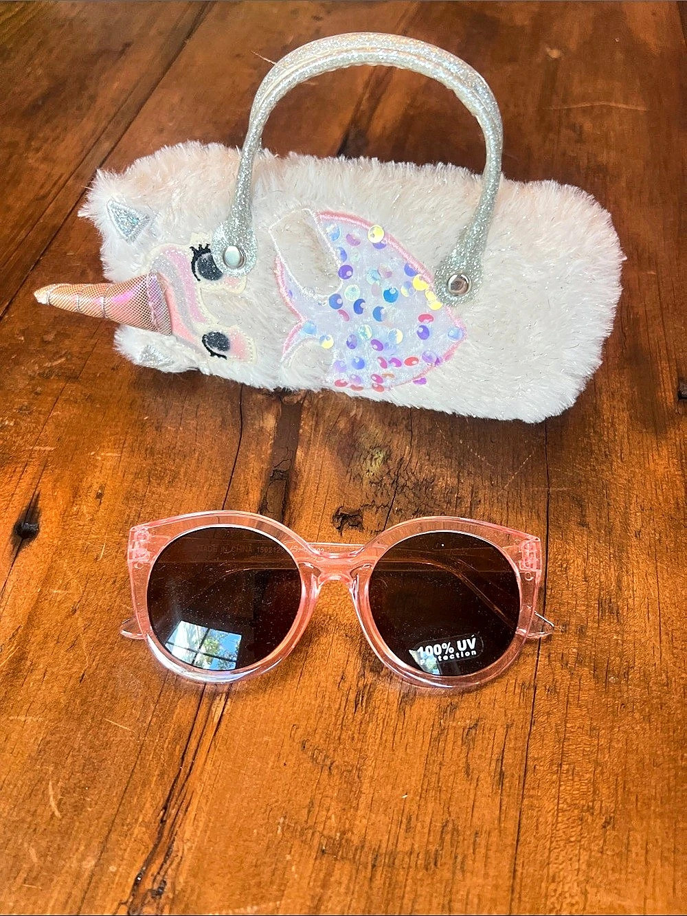 Fur Unicorn Case and Kid Sunglasses